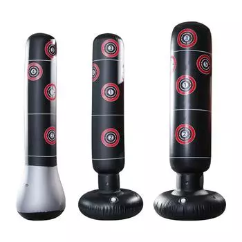 Надувная боксерская груша для тренировок по целевым колоннам для детей и взрослых 1.5M серебряный