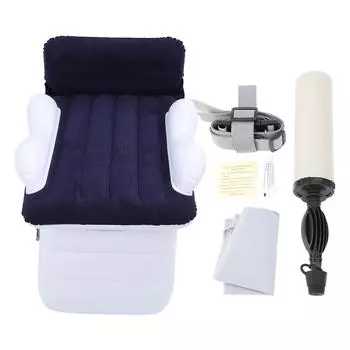 Надувная детская кровать-самолет, быстрое надувание, герметичность, портативное детское сиденье, удлинитель для высокой скорости темно-синий