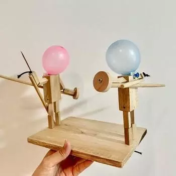 Надувная игра фехтование боевая кукла игрушка деревянная настольная игра боевая доска игла зубочистка бой взрыв Instagram TikTok, популярная корейская игра