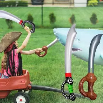 Надувная игрушка герметичная яркая цветная имитация пиратского резака, детская надувная игрушка для подарка C