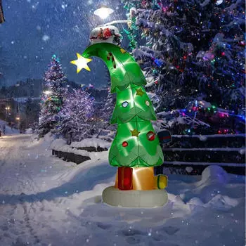 Надувная новогодняя елка, рождественский декор, наружное украшение для газона