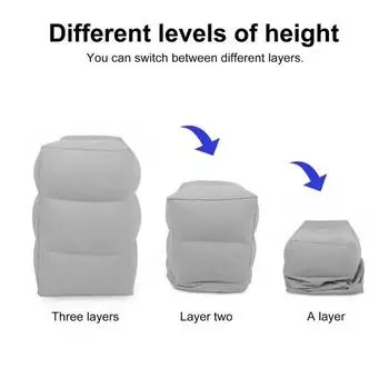 Надувная подставка для ног в самолете, регулируемая по высоте, износостойкая, супермягкая подставка для ног для путешествий, удлинитель кресла в самолете