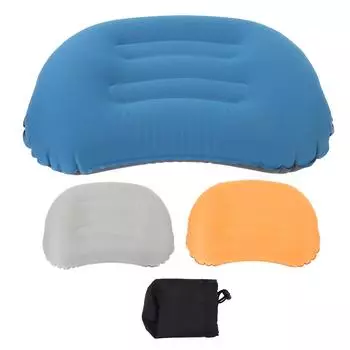 Надувная подушка для путешествий Надувная подушка для поддержки поясницы Портативная складная надувная подушка для отдыха на открытом воздухе Blue