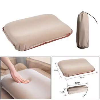 Надувная подушка для путешествий с сумкой для хранения, легкий ПВХ, для поддержки шеи, сжимаемая