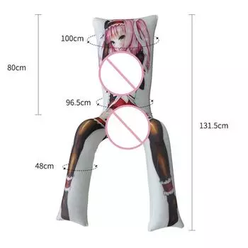 Надувная подушка для тела в стиле аниме Fujiwara Chika Dakimakura Air с карманом Sex Onahole Genshin Impact Split Legs Air Pillows