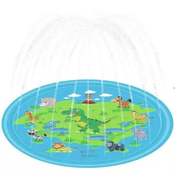 Надувная подушка из ПВХ для детей, игровой коврик с распылителем воды, летний садовый газон, детский игровой коврик для родителей жёлтый
