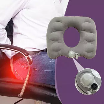 Надувная подушка-пончик, подушка от геморроя, дышащая, удобная для сиденья копчика