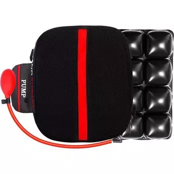 Надувная подушка с воздушным насосом | Дышащий чехол | Нескользящая основа | Подушка для сиденья для велосипеда, автомобиля, дома и офиса