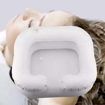 Надувная раковина для шампуня, ванна, поднос для шампуня, постельное белье, раковина для ухода за больными, раковина для мытья волос для инвалидов, со сливной трубкой, портативный ПВХ