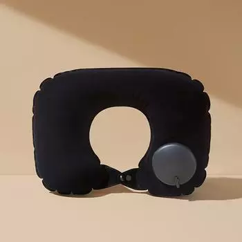 Надувная шея полностью шея для путешествия на самолете автомобиль One Size чёрный