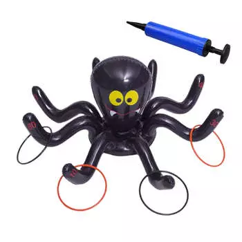 Надувная шляпа паука на Хэллоуин Надувные игровые метательные кольца - Стоящие кольца в виде шляпы паука