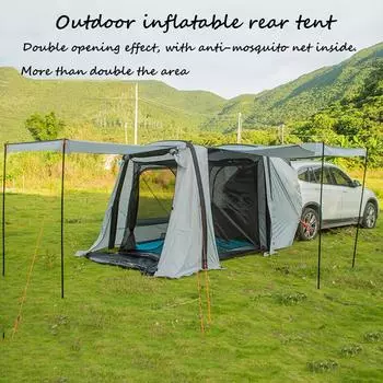 Надувная задняя палатка для автомобиля, уличная туннельная юрта для кемпинга, семейная самостоятельная туристическая палатка для барбекю 210D, Оксфорд, водонепроницаемая, большая космическая беседка