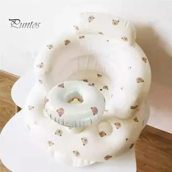 Надувное детское сиденье для детей от 3 до 36 месяцев, надувное напольное кресло со встроенным воздушным насосом и высокой спинкой для поддержки позвоночника, полное закрытие, лето M