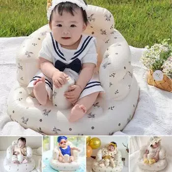 Надувное детское сиденье со встроенным воздушным насосом, герметичное, из ПВХ, для мальчиков от 3 месяцев и старше E