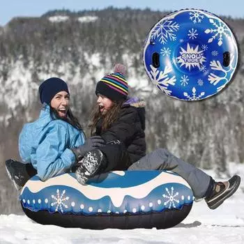 Надувное лыжное кольцо, прочное водонепроницаемое, быстрое надувание, удобное хранение, экологически чистые сани для снега для детей и взрослых