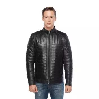 Надувное мужское пальто из натуральной кожи