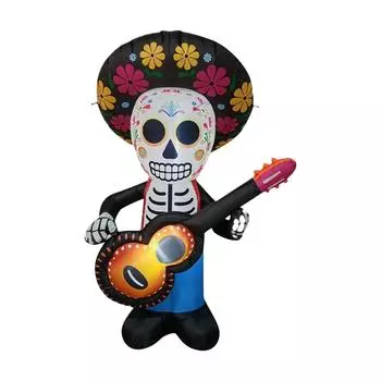 Надувное уличное украшение на Хэллоуин, Надувная шляпа ведьмы, Встроенная светодиодная подсветка, Надувная игрушка для сада на Хэллоуин для патио, сада, праздника One Size