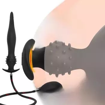 Надувной анальный расширитель для мужчин и женщин - длинный силиконовый анальный мастурбатор