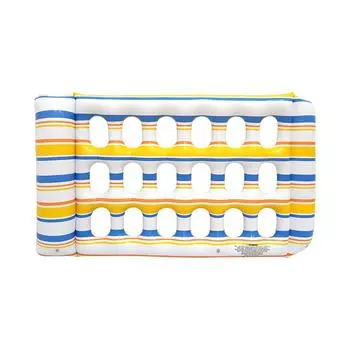 Надувной бассейн для отдыха на воде, плавающий для взрослых, утолщенный, кровать для вечеринки на воде, цветной, полосатый, плавающий One Size жёлтый