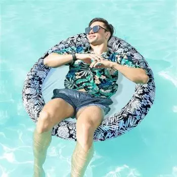 Надувной бассейн для взрослых, сетчатый бассейн, шезлонг, поплавок, летнее плавание синий