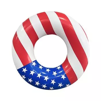 Надувной бассейн, водные игрушки, пляжные игрушки, кольцо для плавания с американским флагом, ПВХ One Size