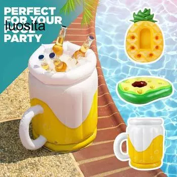 Надувной буфет для подачи льда, контейнер для пищевых напитков, прочная несущая способность, большая вместимость, складной поднос для подачи ледяного салата Beer Cup