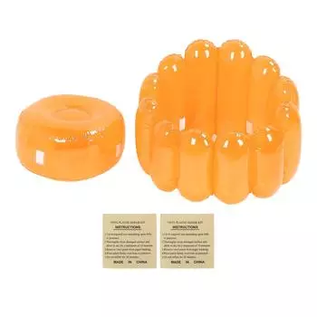 Надувной диван-кресло портативное уличное надувное сиденье для дивана прозрачный конфетный цвет для домашней жизни оранжевый