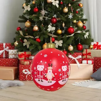 Надувной елочный шар-украшение диаметром 60 см из ПВХ Рождество Style A