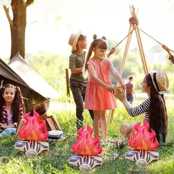 Надувной искусственный огонь Пламя ПВХ надувной поддельный костер костер шары Хэллоуин красный