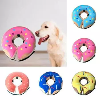 Надувной конус для восстановления питомца Регулируемый ошейник для собак, устойчивый к облизыванию Ошейник-конус Элизабет Товары для кошек M жёлтый