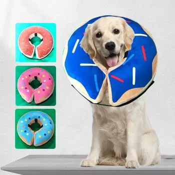 Надувной конус для защиты домашних животных, ошейник для защиты от облизывания собак, ошейник-конус Элизабет, товары для кошек M жёлтый