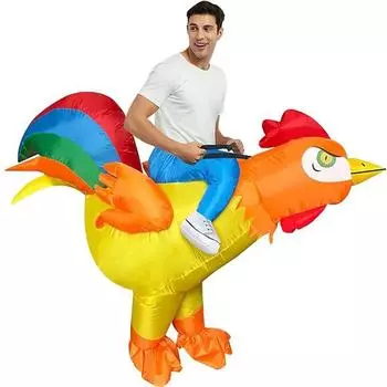 Надувной костюм Angry Rooster, для взрослых One size (150-190cm) жёлтый