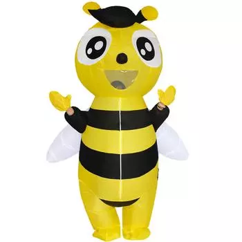 Надувной костюм Bee, взрослый One size, 150-190cm жёлтый