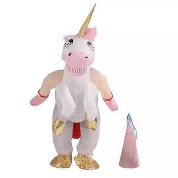 Надувной костюм для верховой езды, легкий, безопасный, милый, надувной, ездовой, костюм животного для вечеринки, косплей Kids