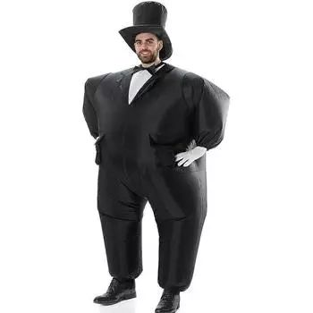 Надувной костюм джентльмена черного цвета, для взрослых One size, 150-190cm чёрный