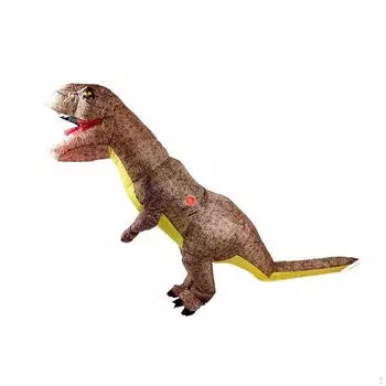 Надувной костюм надувной костюм тираннозавра, комбинезон, нарядное платье на Хэллоуин коричневый