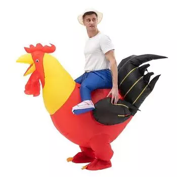 Надувной костюм Rooster, взрослый One size, 150-190cm жёлтый