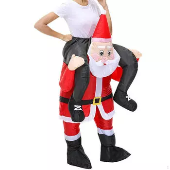 Надувной костюм Санты, праздничный костюм Клауса для вечеринки на Рождество