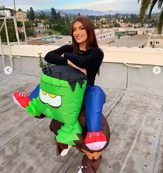 Надувной костюм Странного ученого, для взрослых One size (150-190cm) зелёный