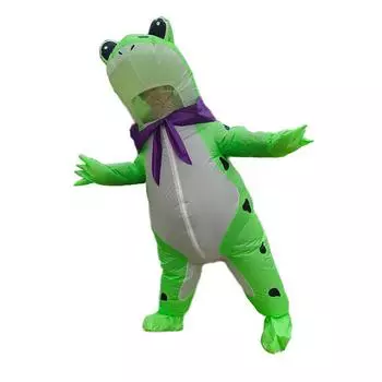 Надувной костюм Зеленая Лягушка, для взрослых One size, 150-190cm зелёный