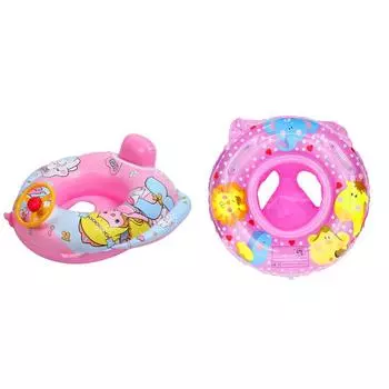 Надувной круг для плавания в детском бассейне для детей в возрасте от 6 до 36 месяцев (розовый)