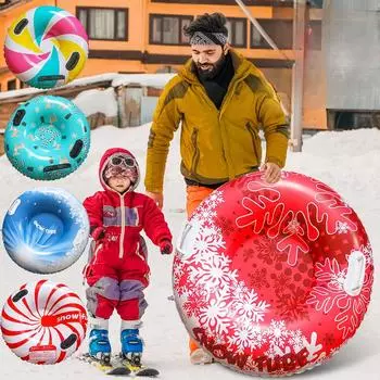Надувной лыжный круг для улицы, устойчивый к опрокидыванию, детский толстый лыжный круг, устойчивый к холоду, коврик для катания на лыжах