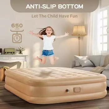 Надувной матрас для кемпинга со встроенным насосом, надувной матрас с перезаряжаемым насосом, самонадувающийся матрас, воздушная кровать для дома и улицы