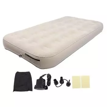 Надувной матрас с электрическим насосом, грузоподъемность 550 фунтов, портативный для гостей на открытом воздухе