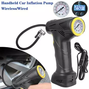 Надувной насос с цифровым дисплеем, аксессуары для шин для автомобиля, велосипеда, автомобильный воздушный компрессор, портативный автомобильный насос для шин 120 Вт, беспроводной/проводной, со светодиодной подсветкой Digital