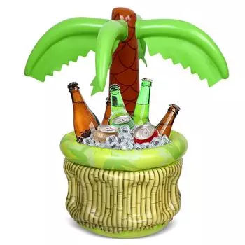 Надувной охладитель для пальмы, охладитель для пальмы, держатель для напитков, охладитель для напитков в бассейне, украшения для гавайской вечеринки зелёный