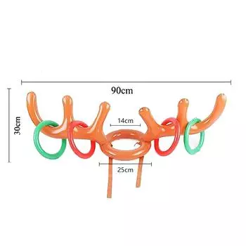 Надувной оленьий рог игра в метание кольца интерактивные игры для рождественской вечеринки для взрослых и детей разноцветный