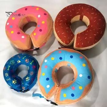 Надувной ошейник для домашних животных, регулируемый ошейник для собак после операции, восстановление, ошейник-пончик, против укусов, против вылизывания, мягкий конус для домашних животных, для швов, ран, сыпи S небесно-голубой