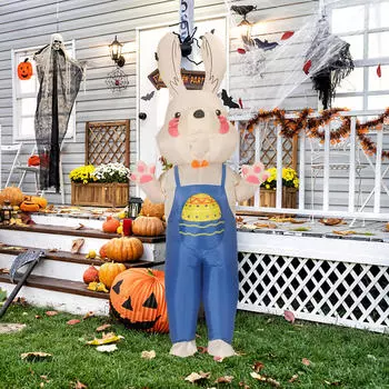 Надувной пасхальный костюм кролика на Хэллоуин, карнавальные костюмы, милый взрослый
