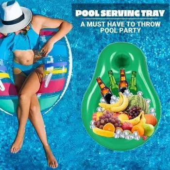 Надувной поднос для напитков в бассейне, плавающий держатель для напитков, поднос для сервировки, держатель для прохладительного льда I